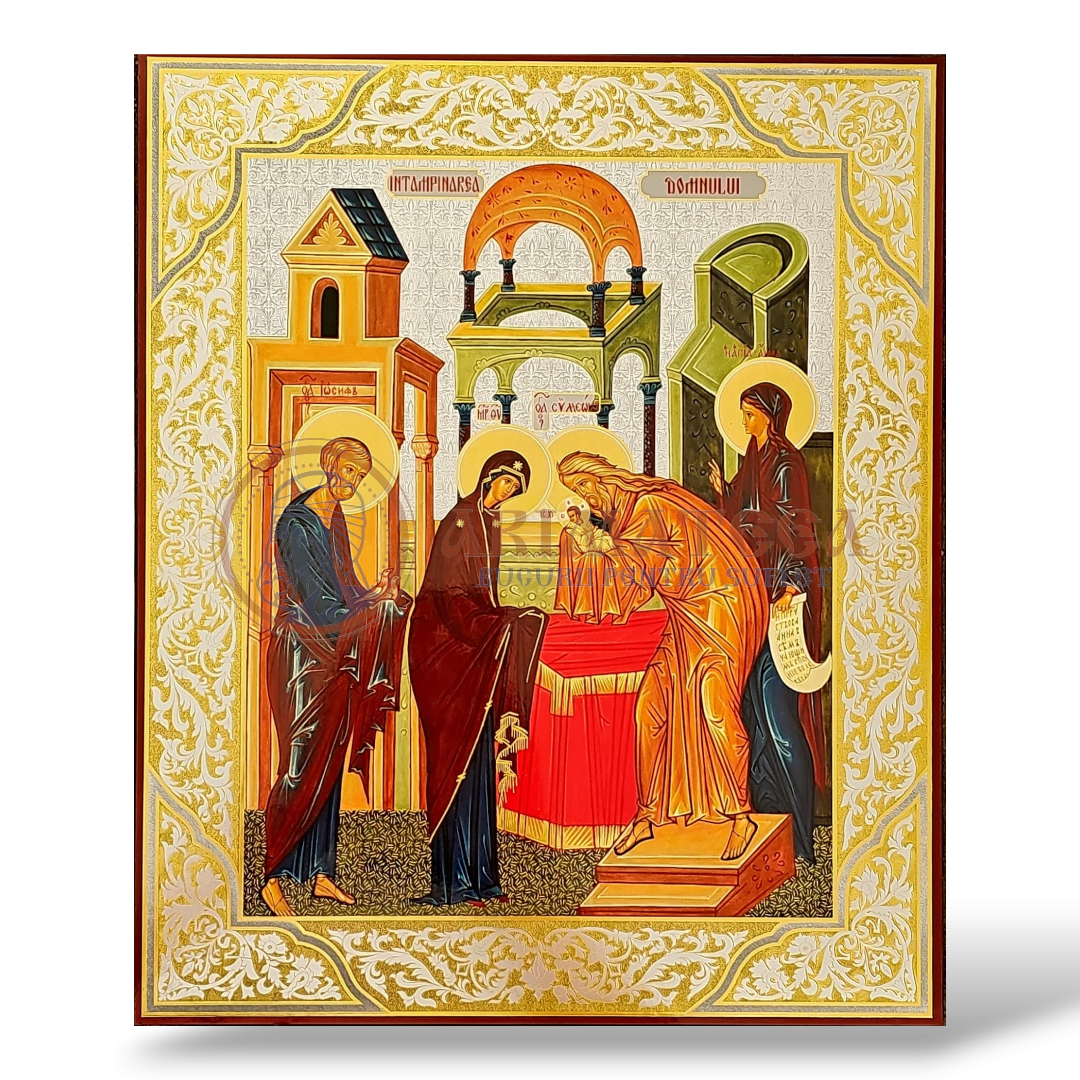 Icoană pal 30x40 - Litografie - Întâmpinarea Domnului