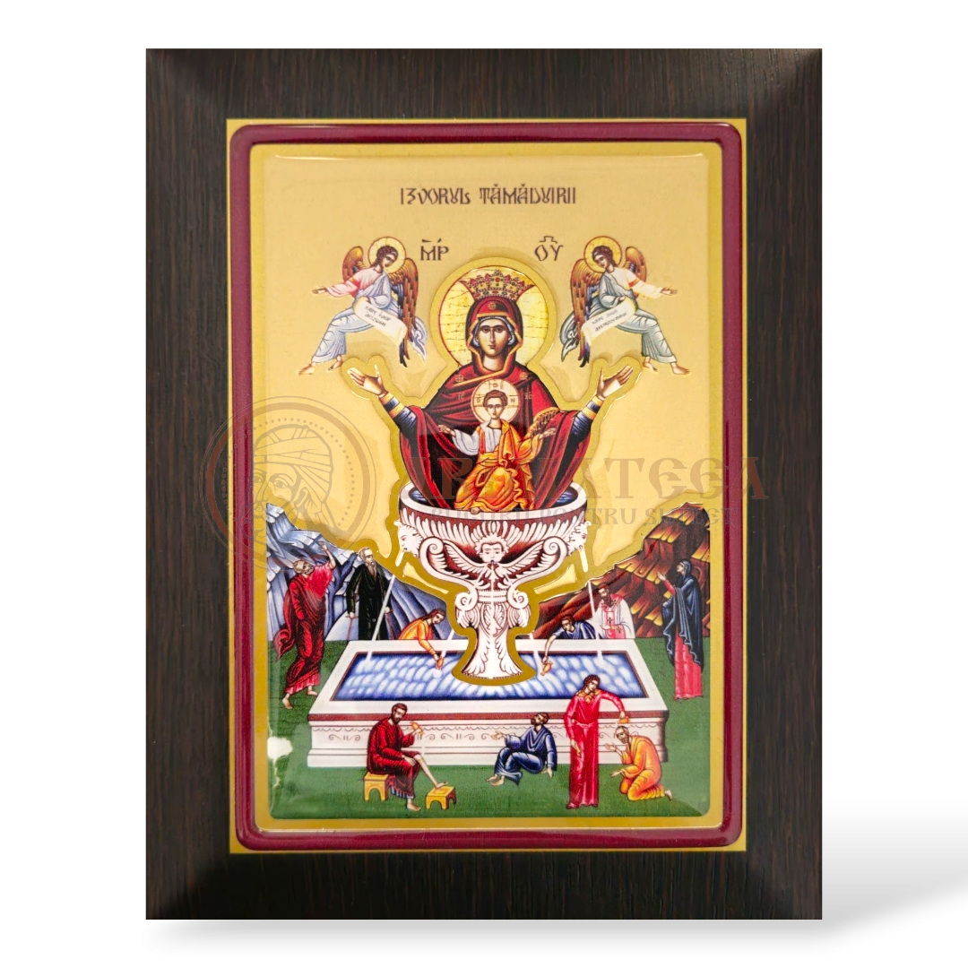 Icoană A5 din Rășină - Izvorul Tămăduirii (21x16)