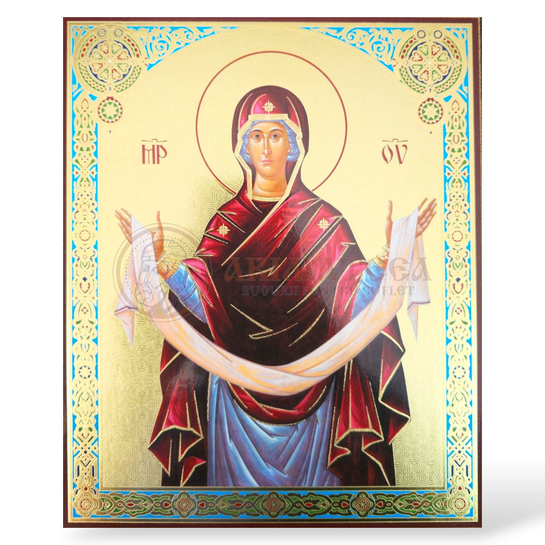 Icoană MDF 18x24 cm - Acoperământul Maicii Domnului