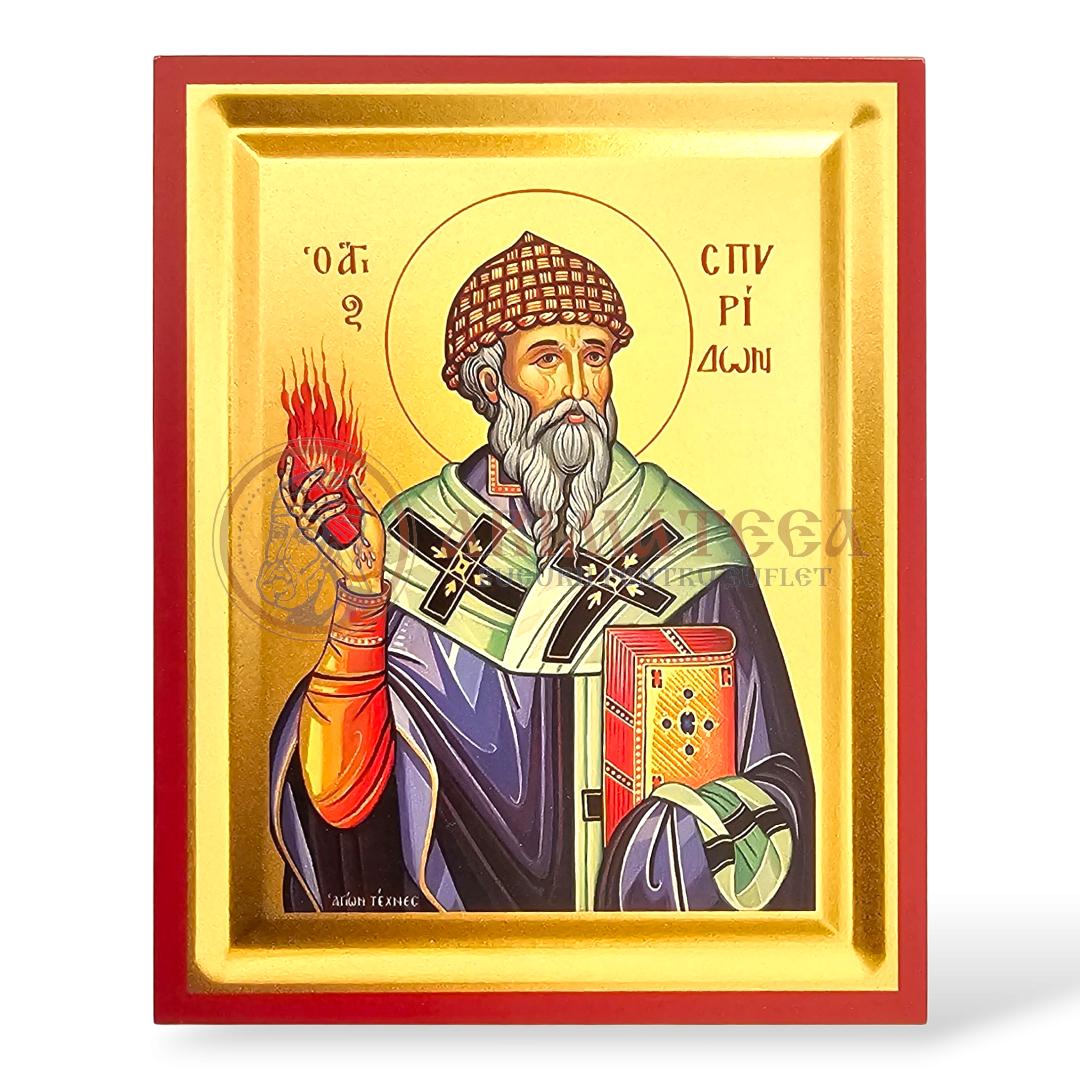 Icoană serigrafiată 906, 19x15,5 cm - Sf. Spiridon