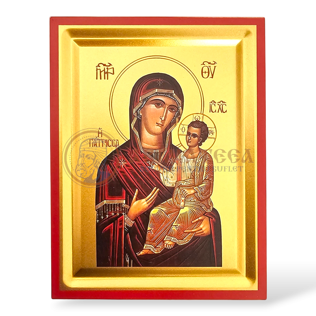 Icoană serigrafiată 906, 19x15,5 cm - Maica Domnului II