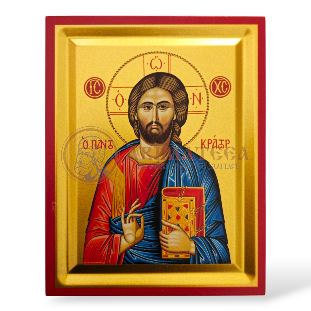 Icoană serigrafiată 906, 19x15,5 cm - Iisus Hristos