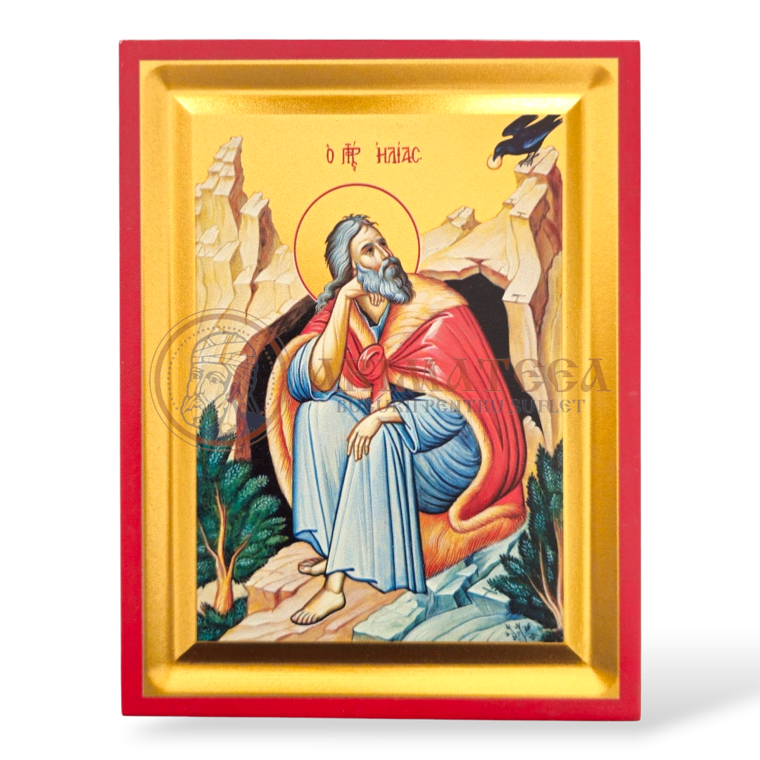 Icoană serigrafiată 906, 19x15,5 cm - Sf. Ilie Tesviteanul