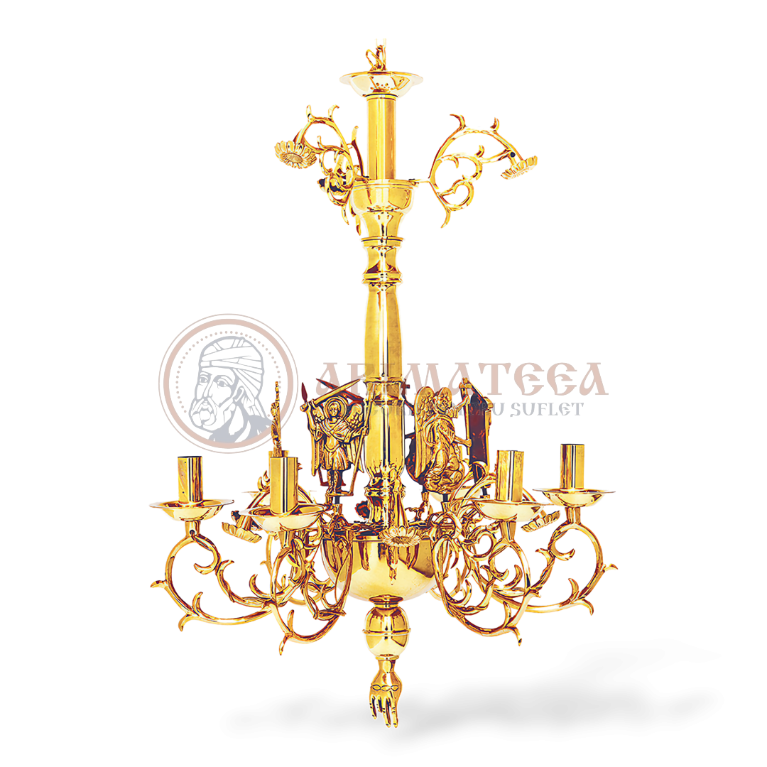 Policandru Aurit cu 6 Lumini, (267-41Α)