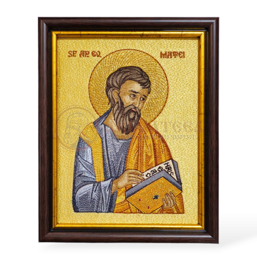 Icoană Brodată - Sf. Ap. Ev. Matei