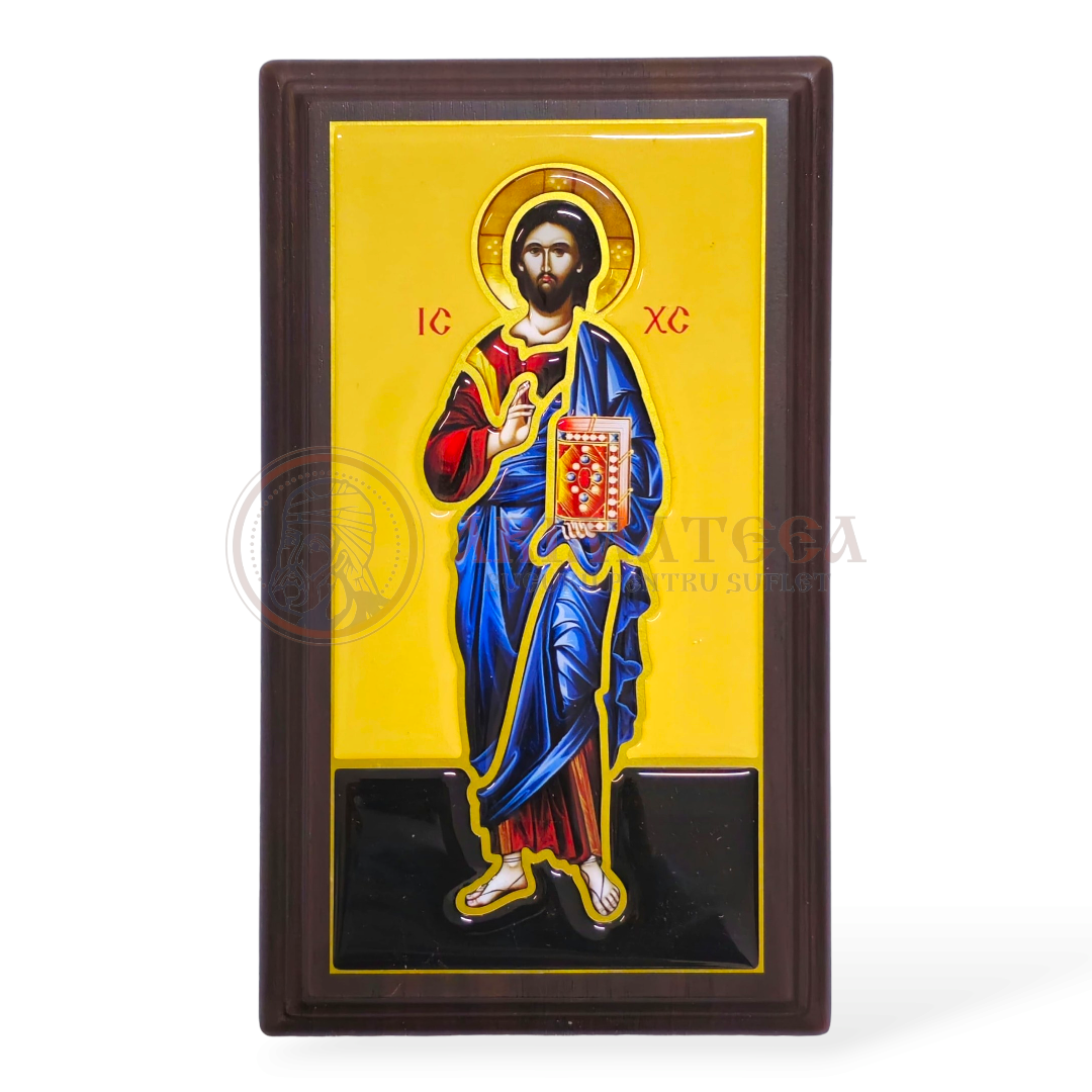 Icoană A5 din Rășină - Iisus Hristos (23x13)