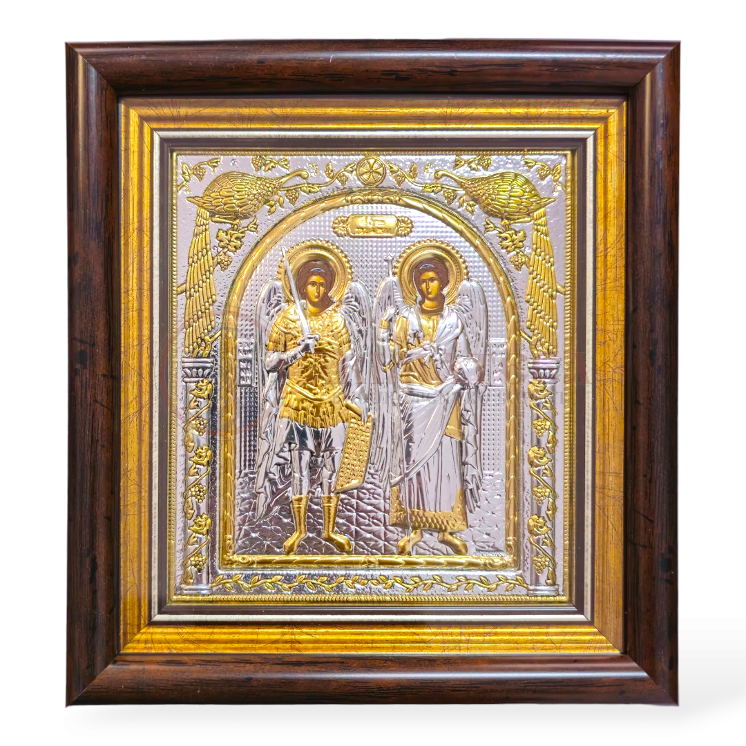 Icoană Argintată 16x18cm - Sf. Arhangheli Mihail și Gavriil (M30KPXD)