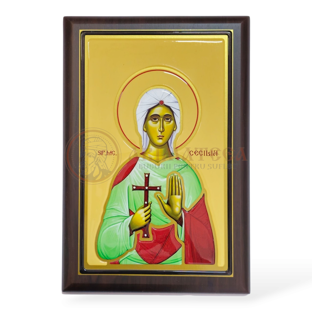 Icoană din Rășină - Sf. Mc. Cecilia (29x20,5)