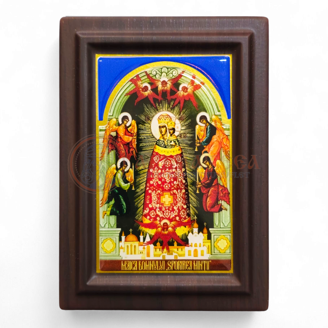 Icoană din Rășină - Maica Domnului. Sporirea Minții (14.5x10.5cm)
