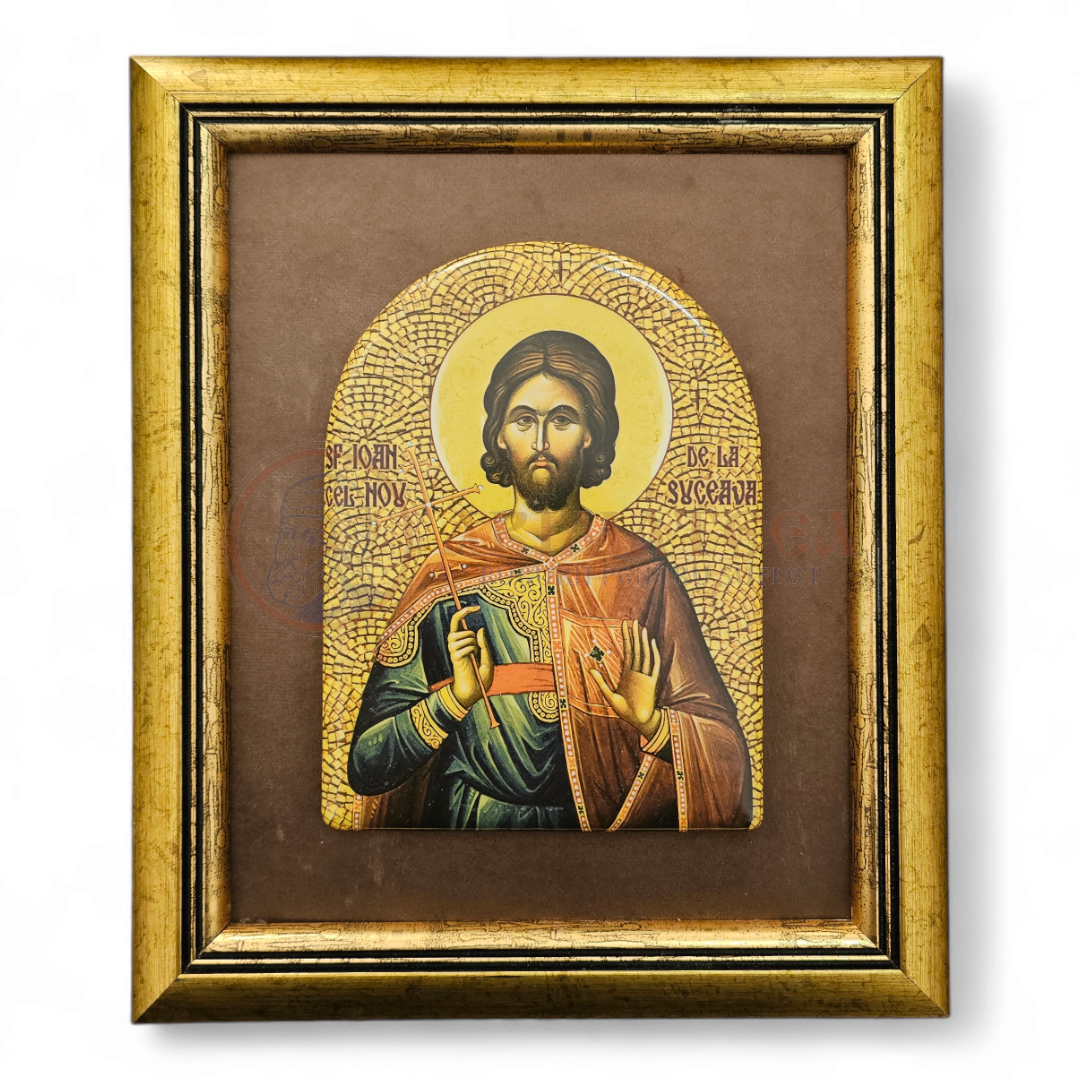 Icoană Sf. M. Mc. Ioan cel Nou de la Suceava - Porțelan Cupolă (52131)