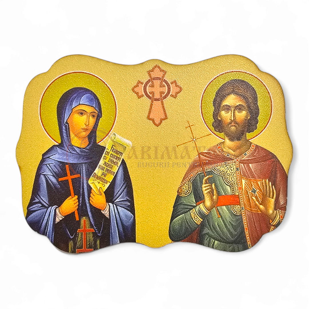 Icoană Magnet - Sf. Cuv. Parascheva și Sf. M. Mc. Ioan cel Nou de la Suceava (49612)