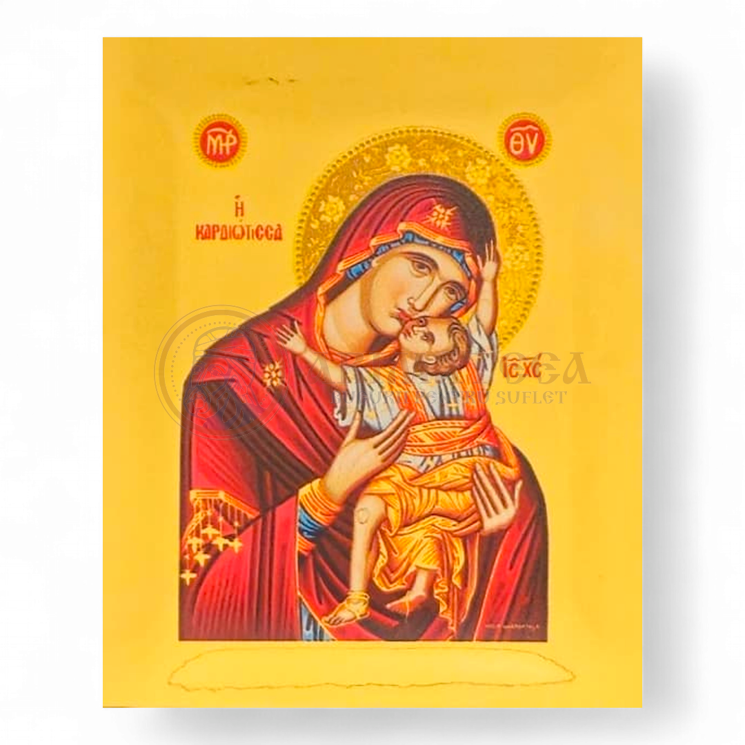 Icoană Aurită 12.5x10.5 - Maica Domnului III