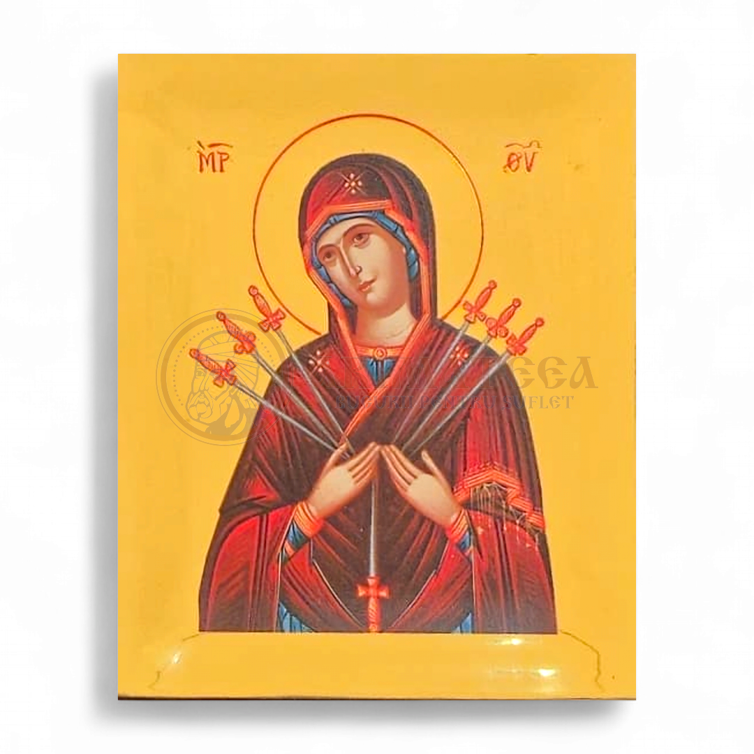 Icoană Aurită 12.5x10.5 - Maica Domnului IV