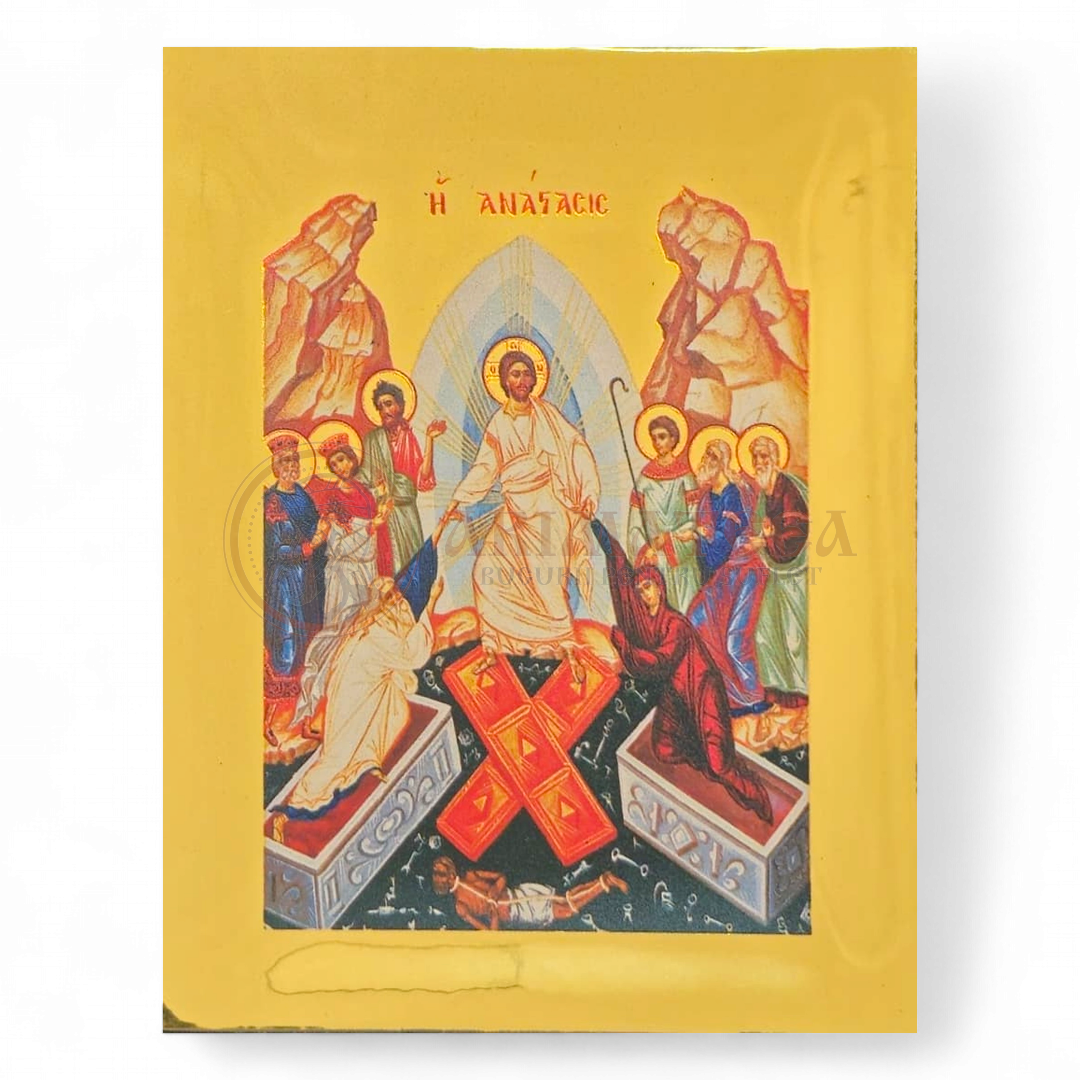 Icoană Aurită 12.5x10.5 - Învierea Domnului