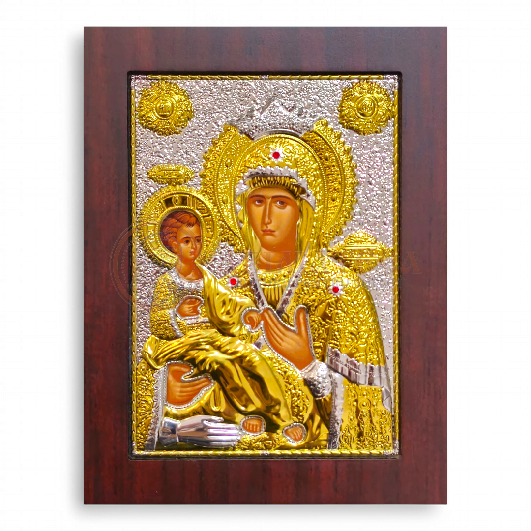 Icoană Argintată 19.5x15cm - Maica Domnului (ME409XD)