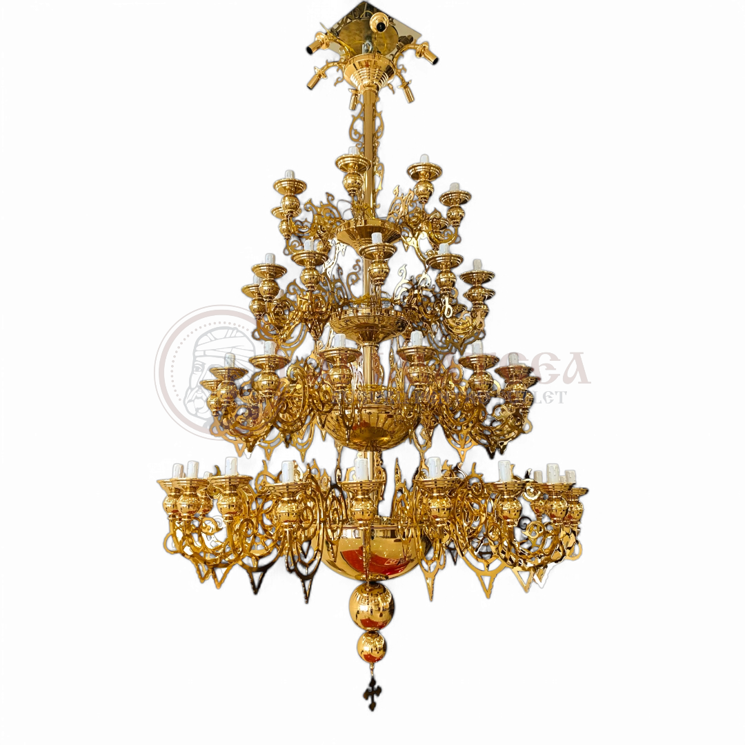 Policandru Aurit 64 de lumini 116-1165F
