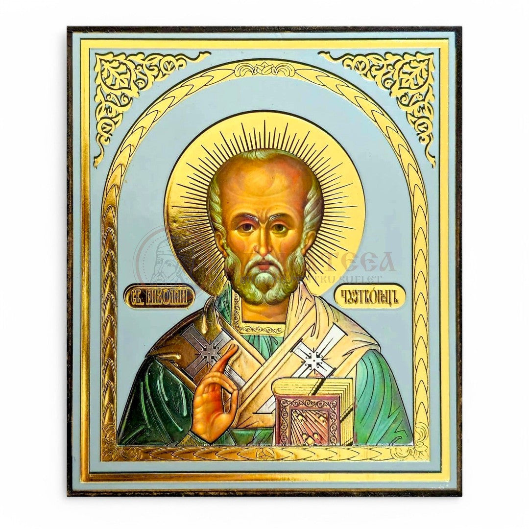 Icoană MDF 11x13 cm - Sf. Ierarh Nicolae I
