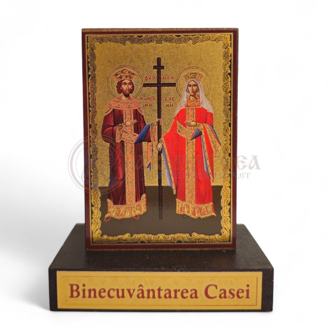 Icoană cu postament. Binecuvântarea casei - Sf. Împ. Constantin și Elena