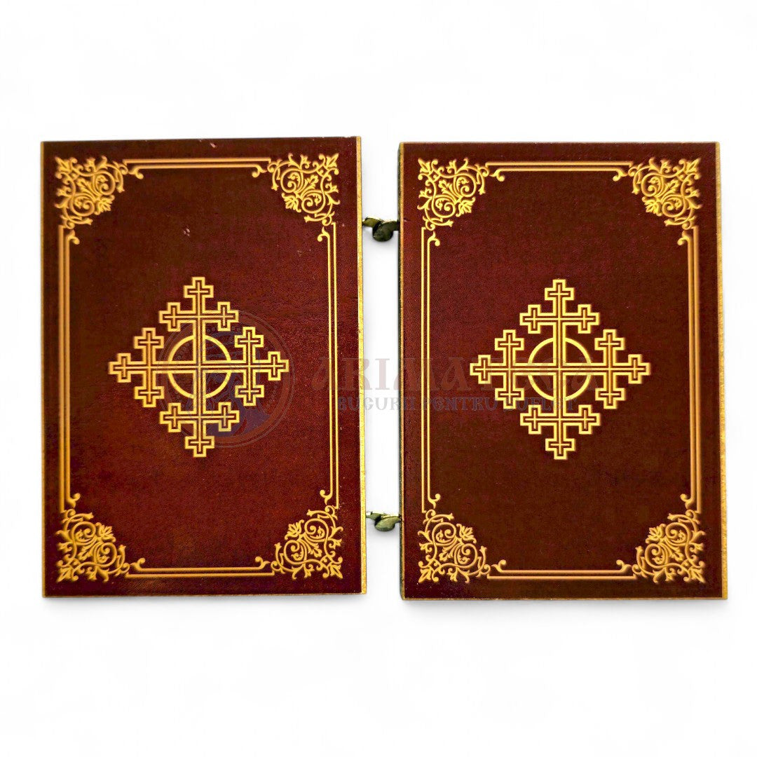 Diptic MDF  6x9 cm - Sf. Cuv. Cleopa și Paisie, Maica Domnului