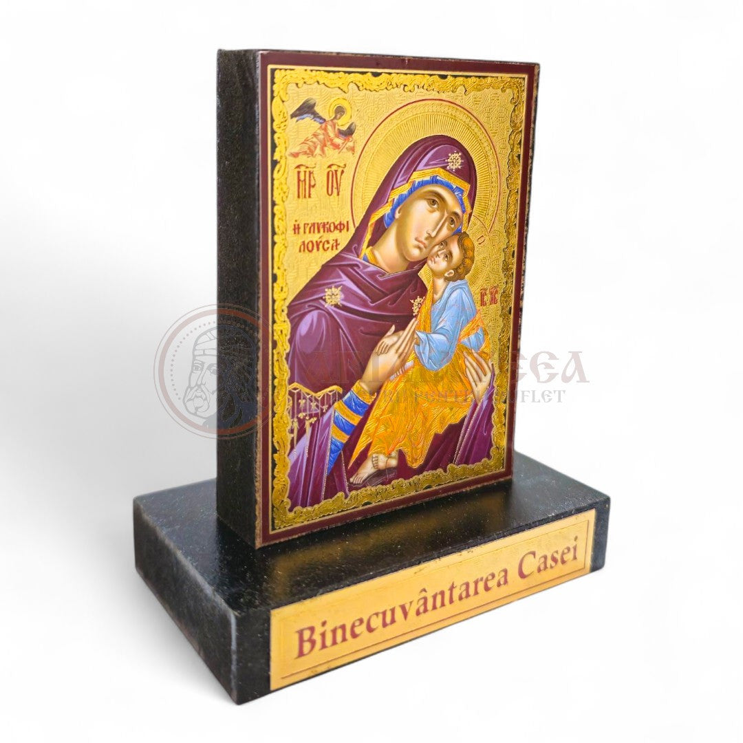 Icoană cu postament. Binecuvântarea casei - Maica Domnului din Vladimir (Theotokos)