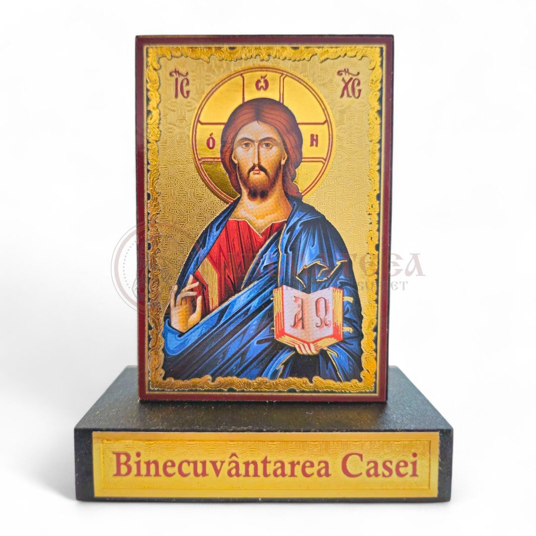 Icoană cu postament. Binecuvântarea casei - Iisus Hristos