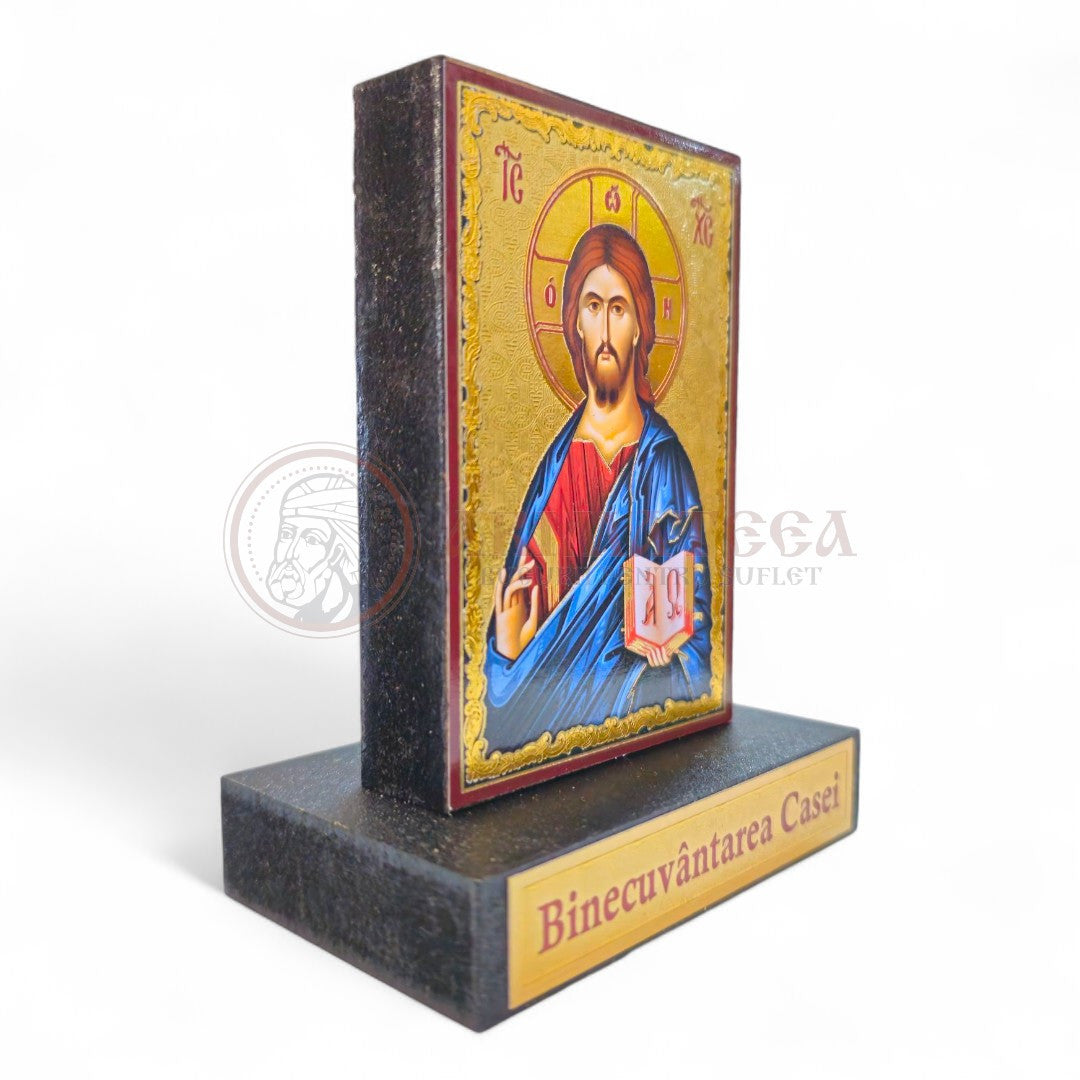 Icoană cu postament. Binecuvântarea casei - Iisus Hristos