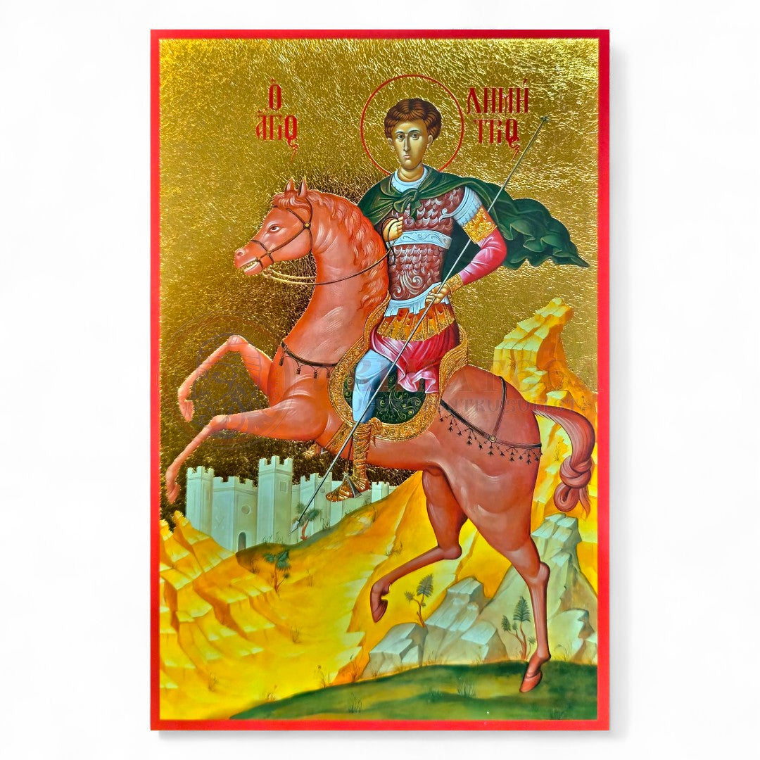 Icoană MDF Aurită 22x15 - Sf. M. Mc. Dimitrie