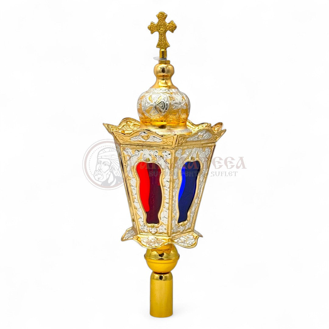Felinar Procesiune Bicolor 108-1099 (6 fețe)