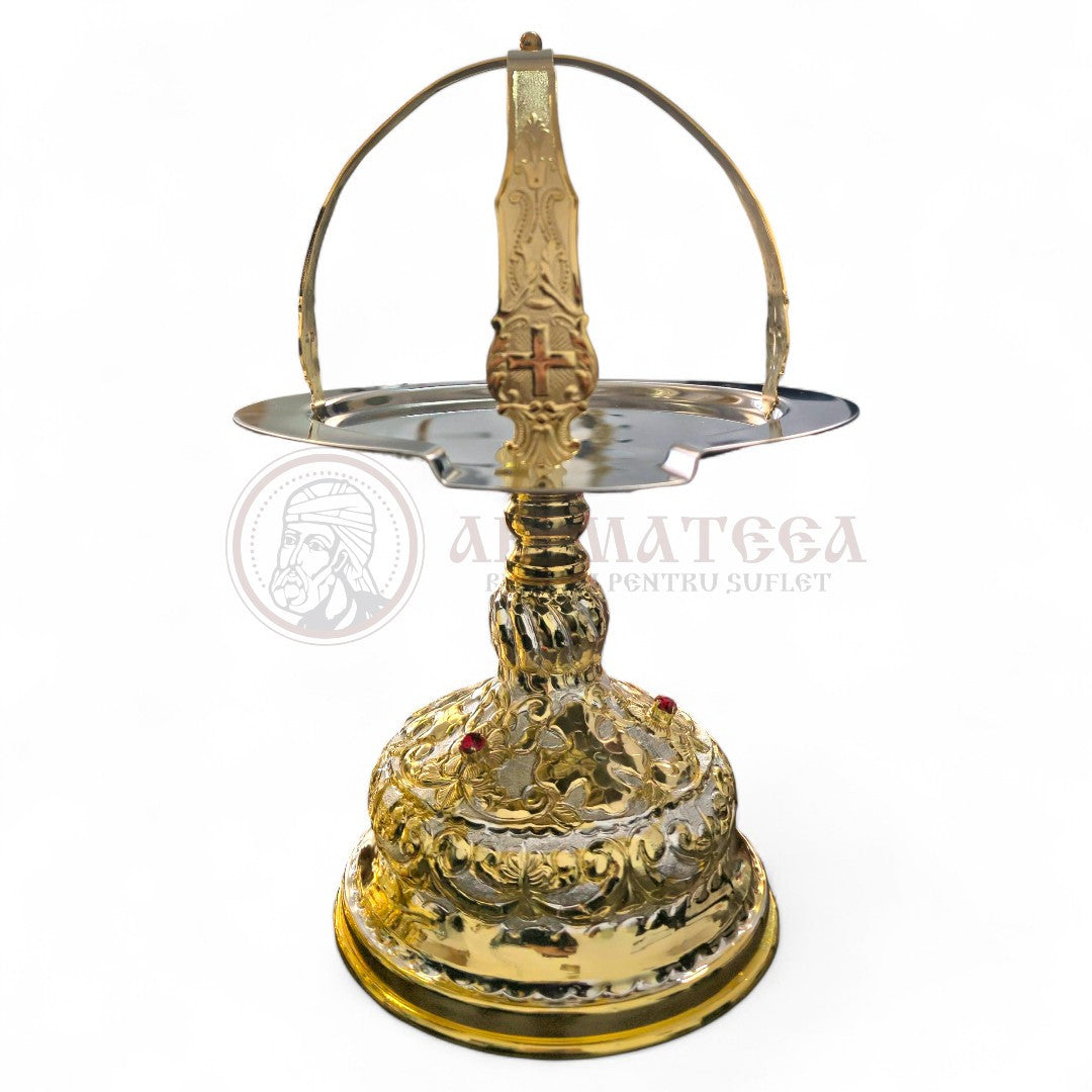 Set Sfinte Vase Sculptat în două culori cu pietre de zircon - 1L (68453)