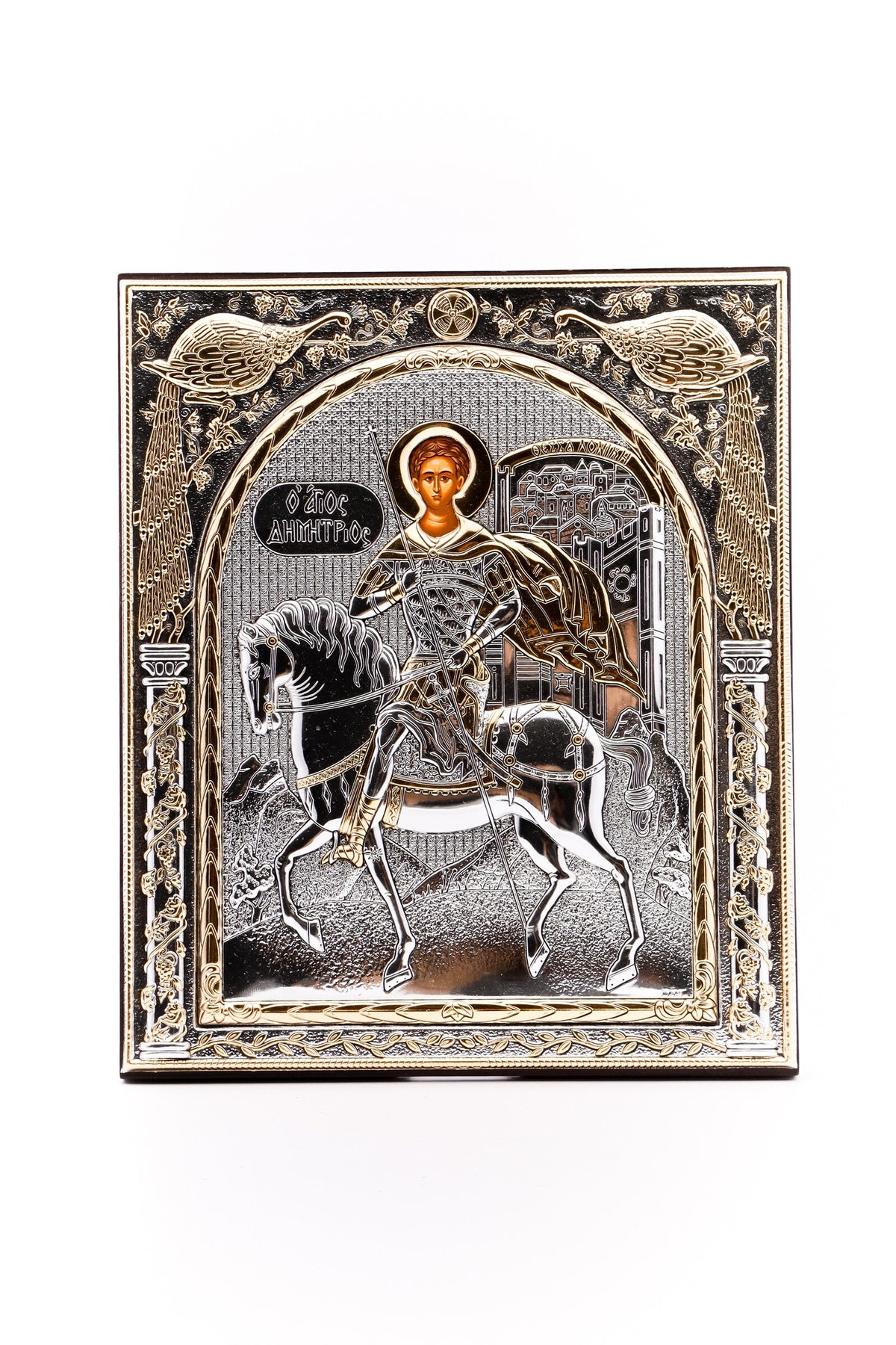 Icoană argintată - 21x 24.8 (M50XD) - Sf. M. Mc. Dimitrie
