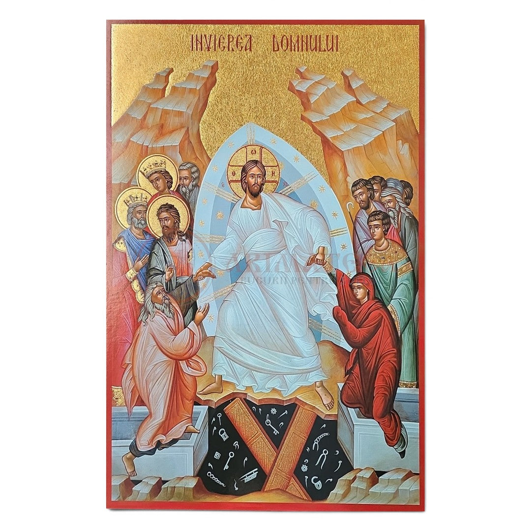 Icoană Pal Relief 21x32 cm - Învierea Domnului