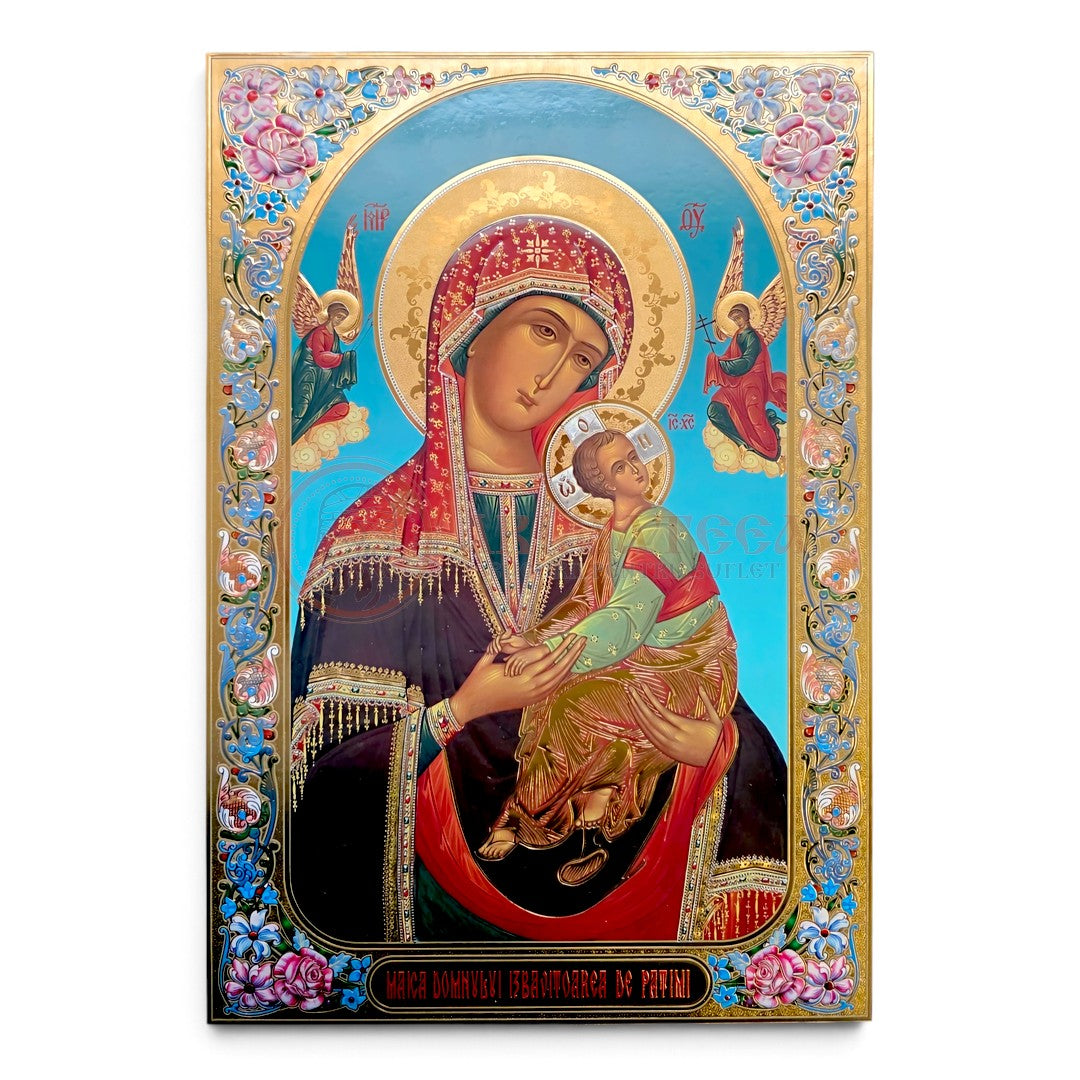 Icoană Pal Relief 21x32 cm - Maica Domnului Izbăvitoarea de Patimi