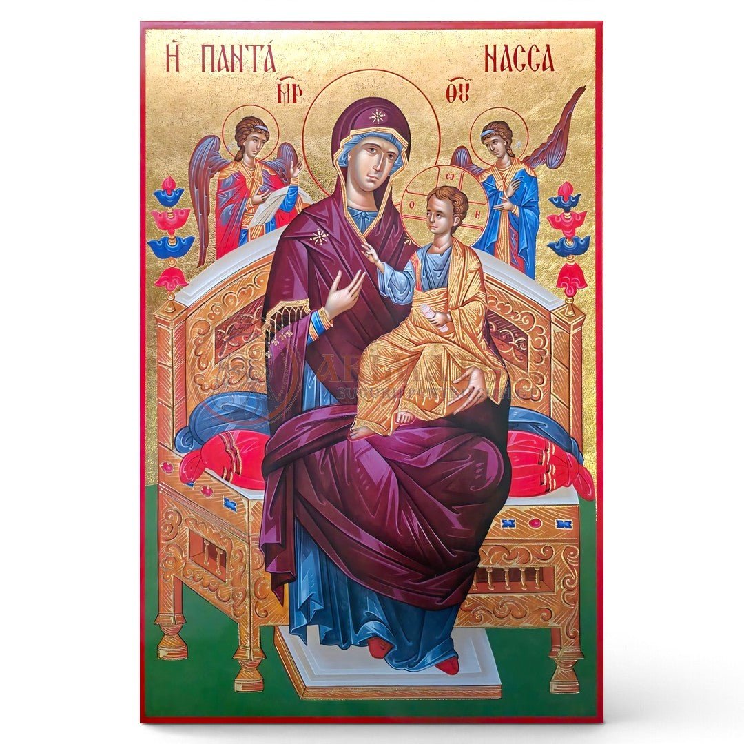 Icoană MDF Aurită 27x40 -Maica Domnului Pantanassa (Împărăteasa tuturor)